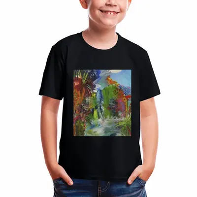 Jungle In Blue Children's Cotton T-Shirt