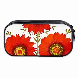 Three Red Flowers Pencil Case