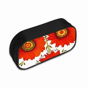 Three Red Flowers Pencil Case