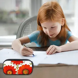 Three Red Flowers Pencil Case