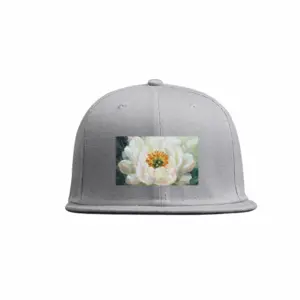 White Peony Flat Hip Hop Hat