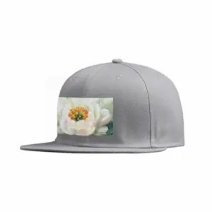 White Peony Flat Hip Hop Hat