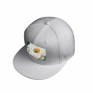 White Peony Flat Hip Hop Hat