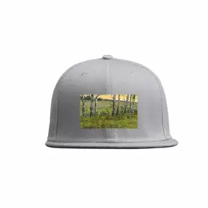 Birch Trees At Sunrise Flat Hip Hop Hat