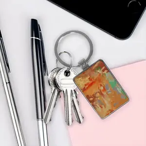 Palm Crest Square Keychain