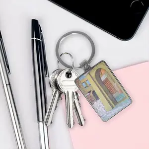 A Crowd Began To Form Square Keychain