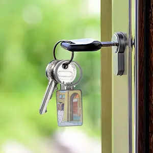 A Crowd Began To Form Square Keychain