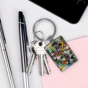 Postcard Square Keychain