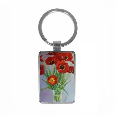 Tulips Square Keychain