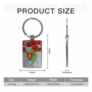 Tulips Square Keychain