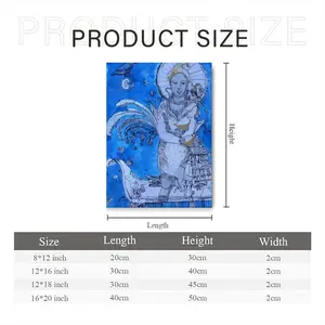 Drawing Ink - Blue Diva Canvas Decorative Painting (Multi-Size, Vertical)