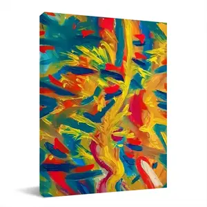 Burning Flame Canvas Decorative Painting (Multi-Size, Vertical)