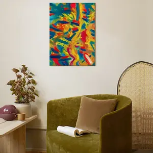 Burning Flame Canvas Decorative Painting (Multi-Size, Vertical)