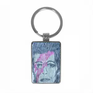 David Bowie The Legend Square Keychain