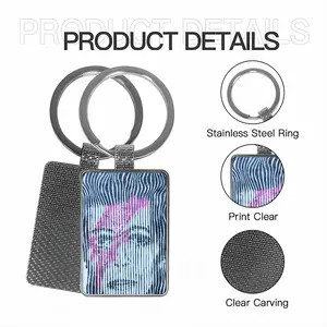 David Bowie The Legend Square Keychain