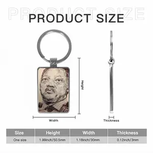 Reverend Jesse Jackson Square Keychain