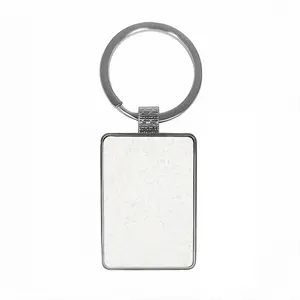 Bloomers White Square Keychain