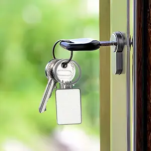 Bloomers White Square Keychain