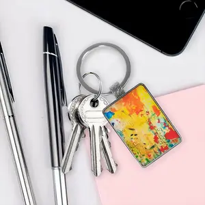 Answer The Door Square Keychain