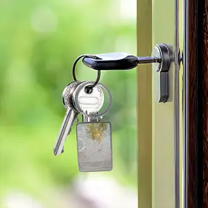 Rainy Day Square Keychain