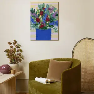 Blue Vase Canvas Decorative Painting (Multi-Size, Vertical)