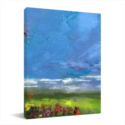 Happens By The Sea Canvas Decorative Painting (Multi-Size, Vertical)