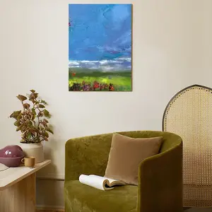 Happens By The Sea Canvas Decorative Painting (Multi-Size, Vertical)