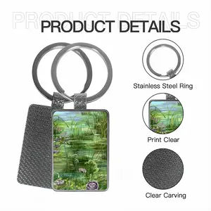 Pond Interior Gift Idea Square Keychain