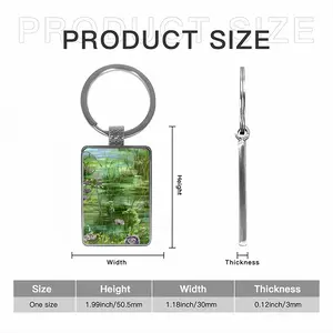 Pond Interior Gift Idea Square Keychain