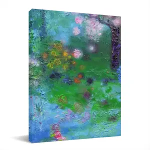 Blossoms On The Pond Canvas Decorative Painting (Multi-Size, Vertical)