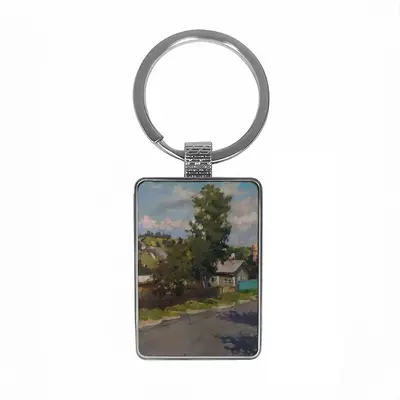 Distant Villages Square Keychain