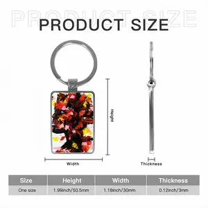 Fragmentation Of Identity #3 Square Keychain