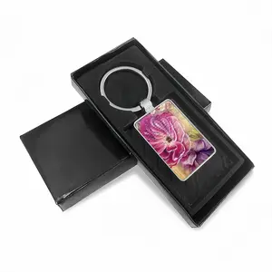 Smell Of Rose Square Keychain