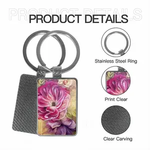 Smell Of Rose Square Keychain