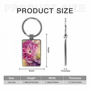 Smell Of Rose Square Keychain