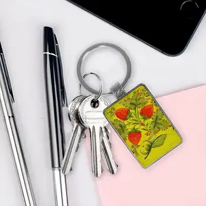 Raspberry Square Keychain