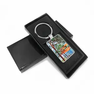 Deep Breath Square Keychain