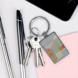 Cityscape Square Keychain