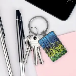 Morning Forest Square Keychain