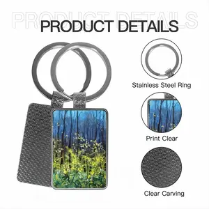 Morning Forest Square Keychain