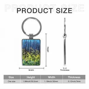 Morning Forest Square Keychain