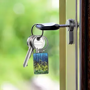 Morning Forest Square Keychain