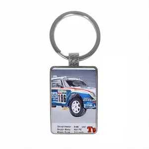 Porsche 959 Square Keychain