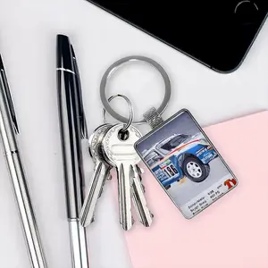 Porsche 959 Square Keychain