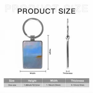 Abstraction Of The Sea Square Keychain