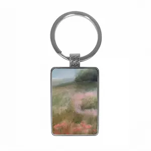 Flower Field No2 Square Keychain