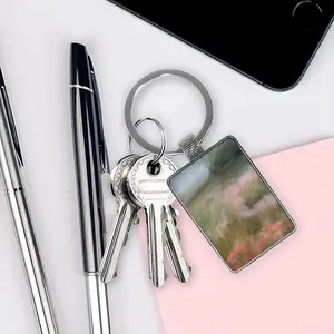 Flower Field No2 Square Keychain