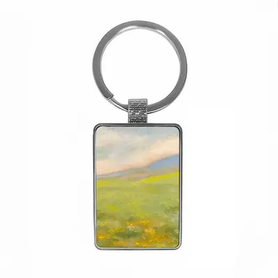 Flower Field Square Keychain