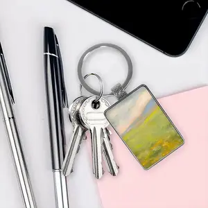 Flower Field Square Keychain