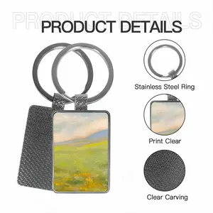 Flower Field Square Keychain